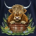 thumbnail image 3 of CafePress - Highland Cow Sitting In A Metal Women's Long Sleeve T Shirt - Women's Long Sleeve Graphic Tee Casual Fit, 3 of 4