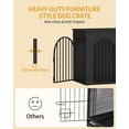 thumbnail image 4 of Hzuaneri Dog Crate Furniture, 46.5'' Wooden Indoor Dog Kennel with Multi‑Door & Anti‑Chew Iron Pipes for Medium‑Large Dogs, Black, 4 of 10