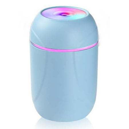 

Saekor Colorful USB Humidifier with Night Light Car Essential Oil Diffuser 260ml Portable Home Cool Mist for Desktop New Blue X1
