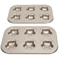 thumbnail image 1 of Molde Antiadherente Para Tartas, Bonito Molde Para Tartas De Acero Al Carbono, 2 Piezas Multifuncional Para La Cena Familiar, Cocina Diaria, Celebraciones Navideñas, Reuniones De ANGGREK Otros, 1 of 8