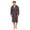 Charcoal, variant on Men Hooded Bathrobe For Men 100% Cotton Terry Bathrobes with Hood Towel Spa Robe