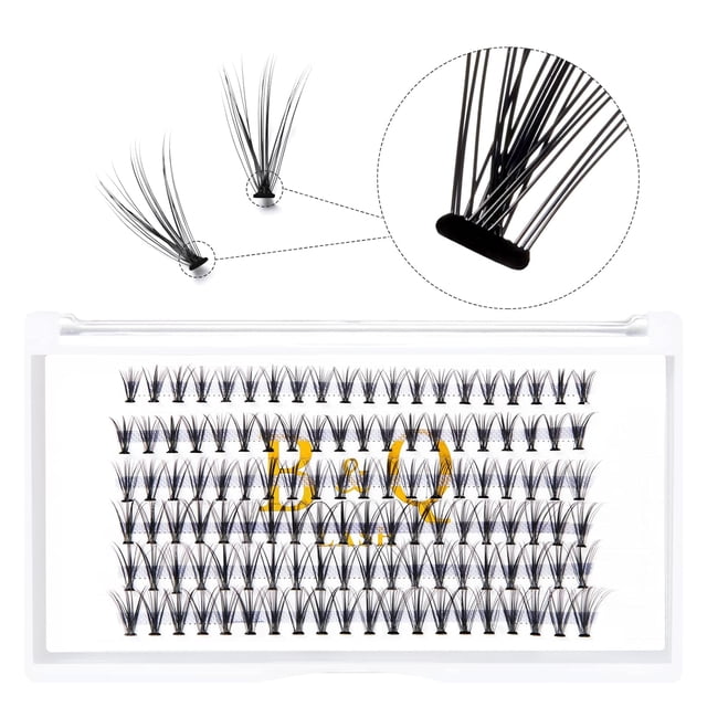 B&Qaugen Easy Fan Volume Lashes C-0.03-11 B&Qaugen Easy Fan Lashes 0.03 Extensiones de pestañas C Curl Mega Lash Extension Negro mate B&Q Easy Volume Fan Lashes 9 a 25 mm (C-0.03,11 mm)