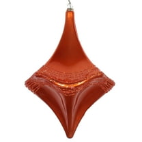 Vickerman 8" Burnish Orange Candy Glitter Drop Christmas Ornament