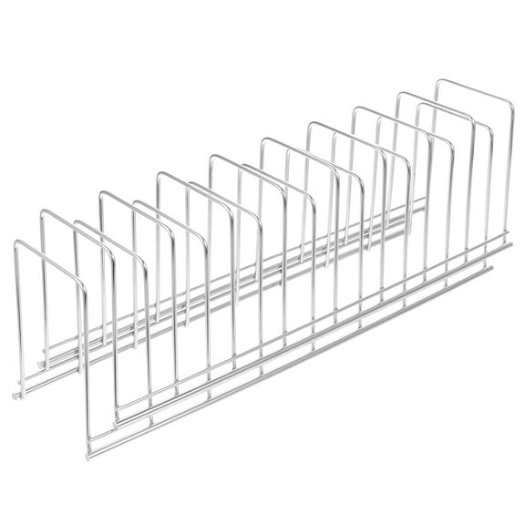 Mobestech Lid Organizer For Cabinet Pot Organizer Stainless Steel 2Pcs 11.8 x 2.9 x 3.8 Inches