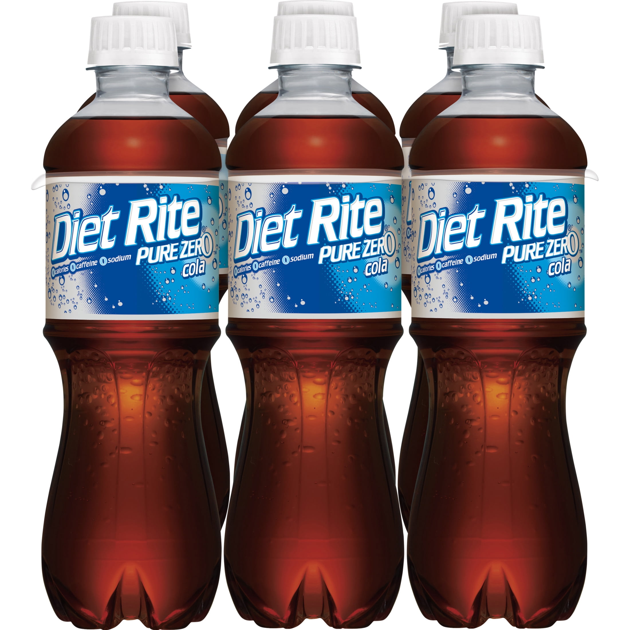 (3 pack) Diet Rite Caffeine Free Soda Pop, 16.9 fl oz, 6 Pack Bottles