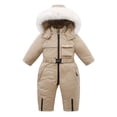 thumbnail image 2 of XIMIN Baby Boy Girl Snowsuit Toddler Winter Girl Jacket Coat Snow Ski Suit Clothes Hooded Jumpsuit Romper Coat Outwear Kid Snow Suits Outfits, 2 of 8