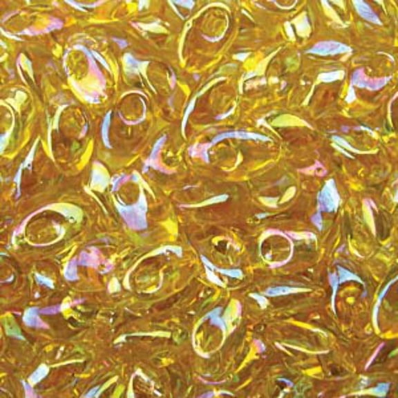 Light Topaz AB Miyuki Long Magatama Beads 4x7mm LMA-251-TB