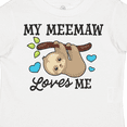 thumbnail image 4 of Inktastic My Meemaw Loves Me with Sloth and Hearts Boys or Girls Toddler T-Shirt, 4 of 5