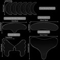 thumbnail image 1 of 11 piezas de parches de silicona reutilizables para las arrugas del pecho, parches de silicona para las arrugas del cuello, almohadilla para la frente P LingWen 8390612341977, 1 of 1