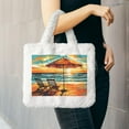 thumbnail image 6 of Salouo Beach Umbrella Sunset for Plush Underarm Bag,Soft Tote Bag Ladies Fluffy Shoulder Bag Women Furry Tote Bag Plush Handbag for Autumn and Winter, 6 of 7