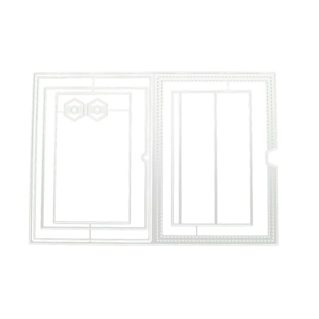 Caja con ranuras para tarjetas Papel plegable Arte Cuchillo Molde Troquel Relieve Manualidades y fabricación de tarjetas Plantilla de troquelado de acero al carbono para suministros de álbu Wmkox8yii FHAKJF756