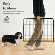 edx Dog Playpen, 16 Panels 32 Foldable Heavy Duty Metal Puppy Exercise Pen with Doors Indoor Outdoor