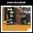thumbnail image 4 of SOLAURA 2-Door Metal Freestanding Wardrobe Cabinet,72" H x 36" W x 18" D,Black, 4 of 7
