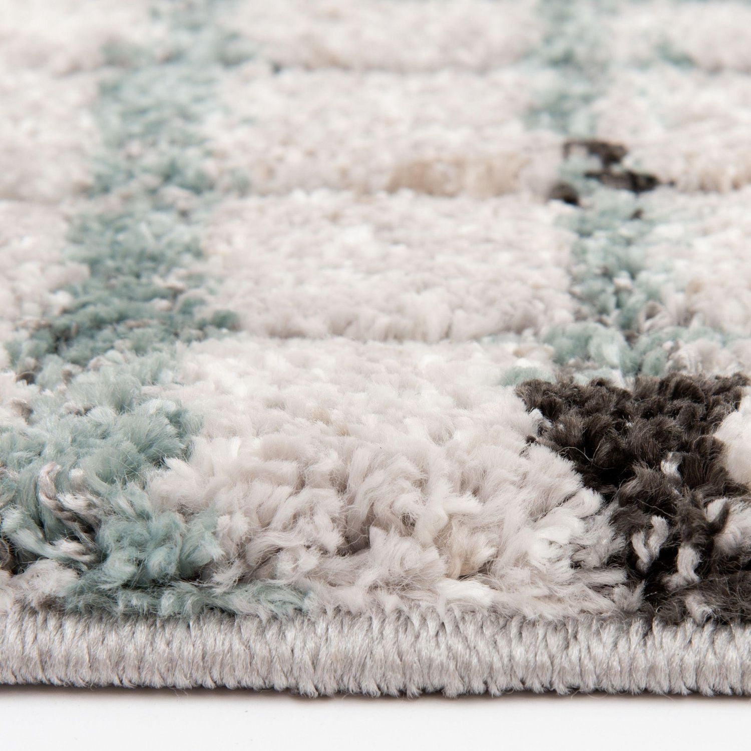 Tapis tissé gris clair et multicolore Rigton