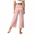 thumbnail image 6 of Kiijoy Girls Cropped Yoga Pants Casual Ruched Elastic Waist Baggy Capri Pants, Pink, Sizes 9-10, 6 of 7