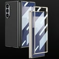 thumbnail image 3 of ELEHOLD Case for Samsung Galaxy Z Fold 7, Sleek Electroplated Shockproof Hard PC + PU Leather Case with Built-in Screen Protector,C, 3 of 8