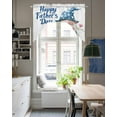 thumbnail image 5 of Happy Father's Day Kitchen Swag Valances for Windows, Blue Gnomes Floral Botanical Swag Valances Curtains for Living Room, Rod Pocket Window Treatments for Bathroom, Bedroom, Cafe, 56"x36", 5 of 6