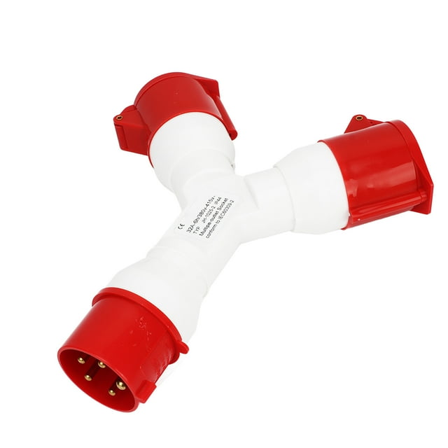 Y Shape Aviation Plug, PA66 Insulated Shell 32A Socket Connector Industrial Plug Thickened Treatment For Metallurgy