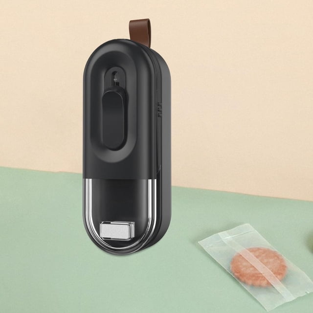 Sellador de bolsas Cola Máquina portátil para resellado de bolsas Portátil Negro Termosellado