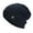 Navy, variant on Unisex Thermal Knit Beanie with Ear Protection, Open Top Cotton Pile Pullover Cap for Cold Weather, Winter Warm Stretchable Hat for Outdoor Activities and Urban Street Style