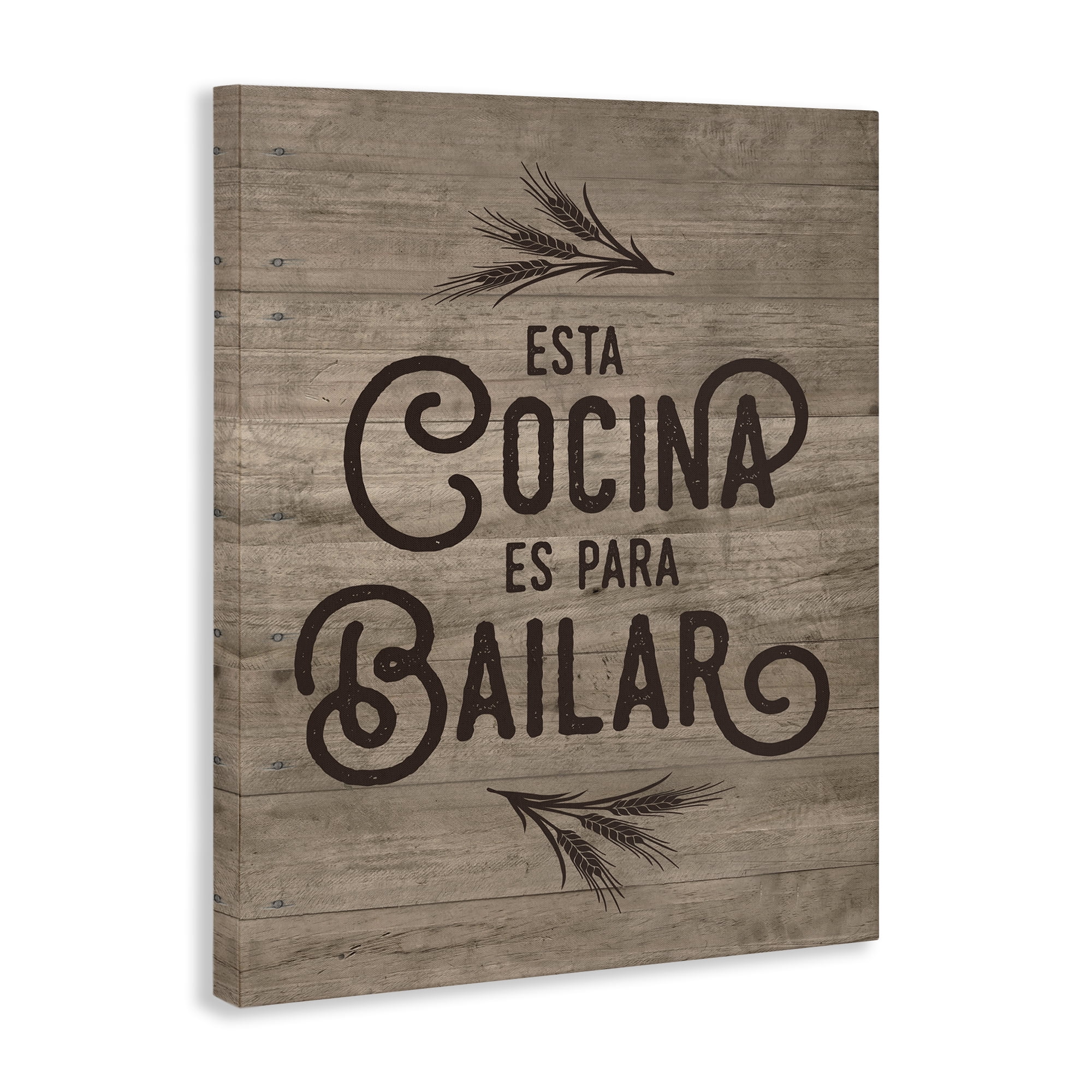 Stupell Industries Cocina Para Bailar Inspirational Quotes & Sayings Painting Wrapped Canvas Art Print Wall Art, 36 x 48