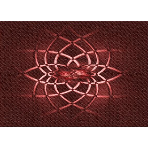 Ahgly Company Indoor Rectangle Patterned FireBrick Red Area Rugs, 2' x 3'