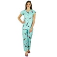 thumbnail image 1 of Bimba Womens Cotton Night Wear Pajama Set Short Sleeve Shirt with Pyjamas Night Suit, 1 of 5