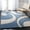 Blue/Ivory, variant on SAFAVIEH Florida Mirabelle Geometric Shag Area Rug, Blue/Ivory, 4' x 6'