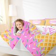 thumbnail image 3 of Erosebridal Pink & Cyan Dripping Waffle Pink Baseball & Bat Logo Graphic Bedding Comforter Set 7 Pieces, Baseball Graphic Full Bedding Set for Girls Kids,Breathable Home Decor, 3 of 6