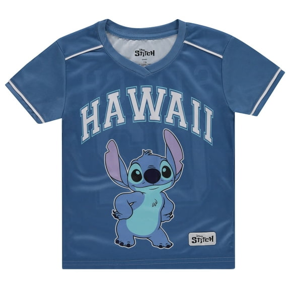 Disney Girls Lilo & Stitch Soccer Jersey T-Shirt - Girls Sizes 4-16 Navy