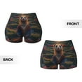 thumbnail image 5 of Fotbe Garden Meditating Weasel Seamless Shorts, Womens Workout Shorts High Waist Stretch Booty Short for Gym/Yoga/Running/Biking-Large, 5 of 9