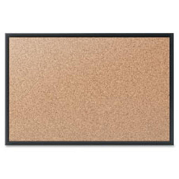 QRT Cork Bulletin Board, 3 in. x 2 in., Aluminum Frame-Black