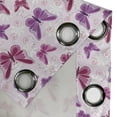 thumbnail image 4 of Ambesonne Hippie Grommet Curtain, Butterflies Colors, 50" x 72", Pink Purple, 4 of 6