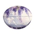 thumbnail image 1 of Balery Lavender Blooms Window Fundas de asiento para taburete de bar redondo de tela de terciopelo ajustables que protegen de arañazos y manchas para sillas de 14 a 17 pulgadas.-12 inch, 1 of 7