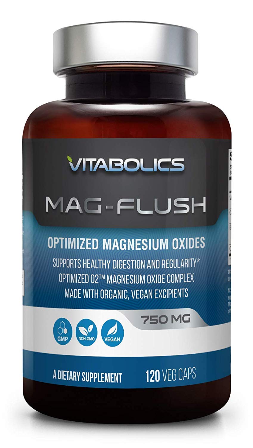 Mag Flush 750 mg 120 Vcaps Natural Magnesium Oxide Oxygen Based Colon