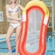 thumbnail image 5 of Hamaca flotan agua, flotantes cómodas para piscina con almohada de respaldo, sil de cama flotante infble para piscina, Alfombra de - Rojo Sunnimix Cama flotante inflable para piscina, 5 of 8