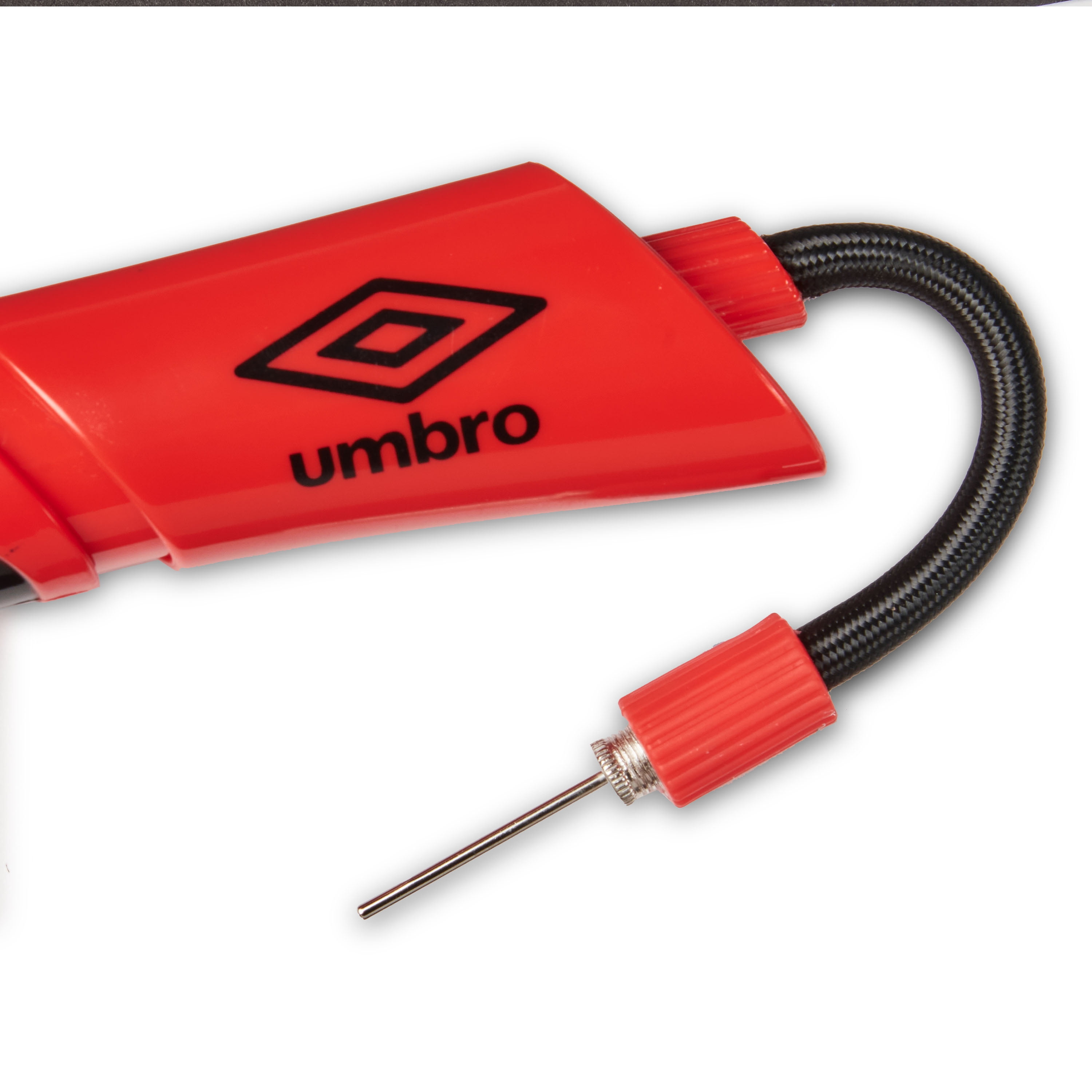 Umbro Multi Sports Ball Air Pump with Inflation Needle, Manual, Yellow, 0.5  lb