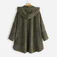 thumbnail image 5 of Manteau à Capuche Ample avec Poches et Boutons pour Femmes, 5 of 5