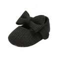 thumbnail image 2 of Newway Baby Girls Shoes Cozy Fleece Soft Bottom Warm Socks Newborn Crib Shoes With Cute Bow, 2 of 6