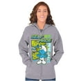 thumbnail image 4 of The Smurfs Cool Kanji Self Made Unisex Plus Size Zip Hoodie Brisco Brands 2X, 4 of 5