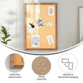 thumbnail image 3 of Flash Furniture Camden Cork Wall Mount Board with Push Pins Torched Brown Frame 20" x 30", 3 of 9
