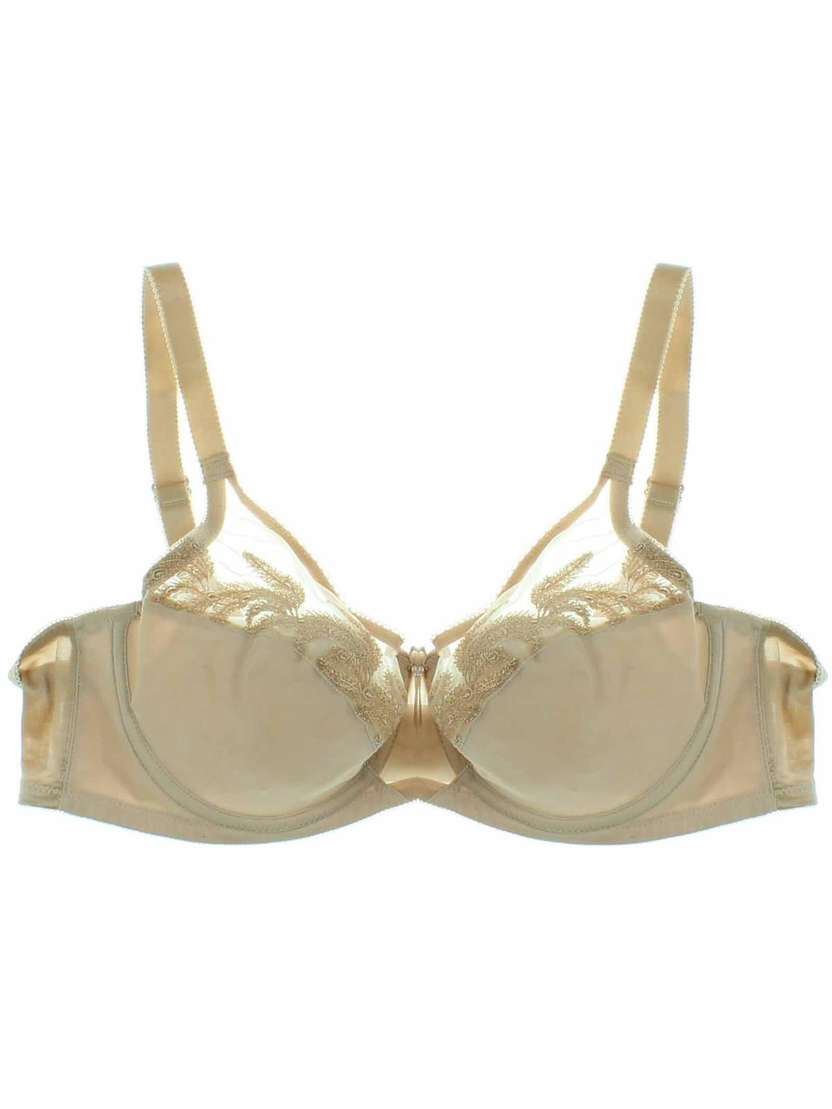 Women's Feather Embroidery Underwire Bra, Naturally Nude, 34C - Walmart.com