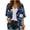 ZB-Navy cardigans women, variant on Nfurl Womens Lightweight Cardigans Trendy Bohp Floral Printed 3/4 Length Sleeve Thin Open Front Shrugs Cardigans Green,S