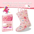 Toddler Kids Waterproof Light Up Rain Boots Patterns and Glitter Boots