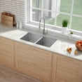 thumbnail image 4 of KRAUS Standart Pro 33" Undermount 50/50 Double Bowl 16 Gauge Stainless Steel Kitchen Sink, 4 of 8