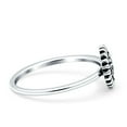 thumbnail image 3 of 9mm Sunflower Ring Band Band 925 Sterling Silver Oxidized Plain Ring Size 5, 3 of 5