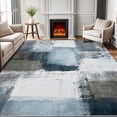 thumbnail image 4 of Bleum Cade Modern Abstract Area Rug 5x7,Large Rugs for Living Room, Machine Washable Rug Indoor Rugs for Bedroom, Non-Slip Low-Pile Soft Carpet for Bedroom, Dining Room Office,Blue, 4 of 12