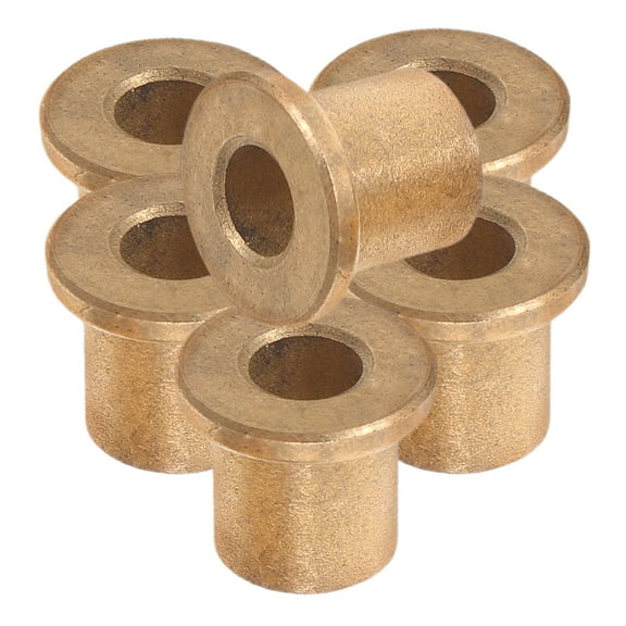 Hemoton 6pcs Copper Flanged Sleeve Bearings Wrapped Bushing Assembly For Industrial Machinery Suitable For Heavy-Duty And High-Speed Applications Ensures Secure And Stable Connection