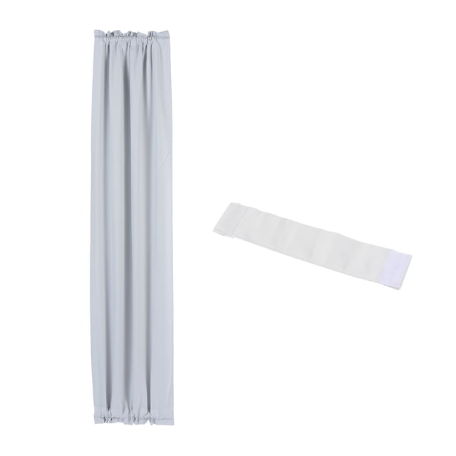 Unique Bargains Rideau Occultant pour Porte, 25'L x 72'L Rideau de Porte-Fenêtre 1 Panneau, Blanc Or