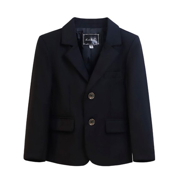 Bxsruta Jacket for Boys, Children's Solid Color Long Sleeved Casual Sports Casual Slim Long Sleeved Suit Jacket for Kids